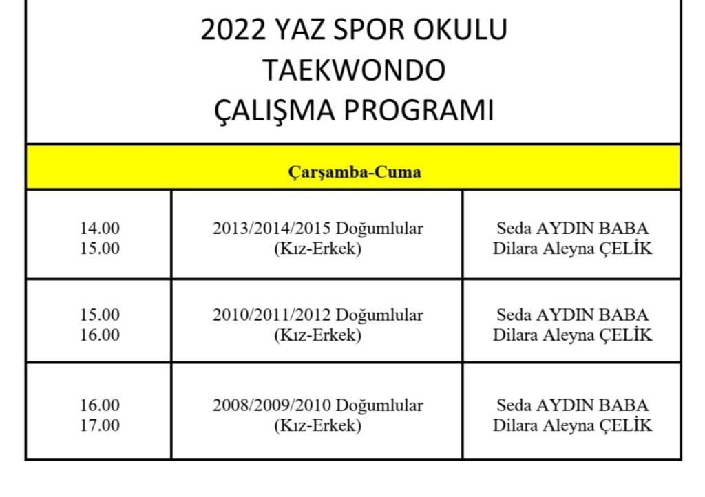 Bursa taekwondo kursu, Bursa cimnastik kursu,Bursa Pilates kursu, bursa voleybol kursu, bursa basketbol kursu